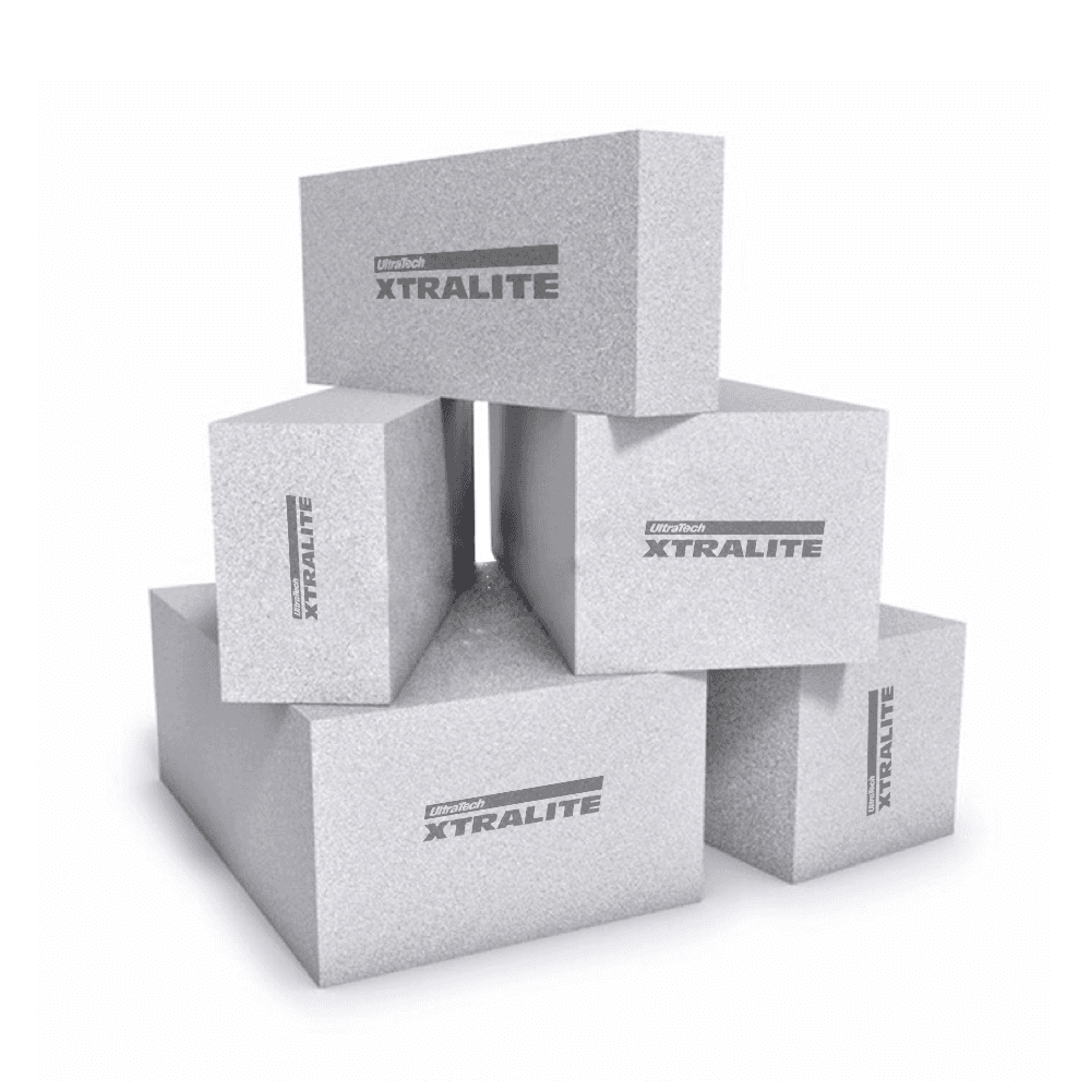 Stacked Xtralite AAC blocks